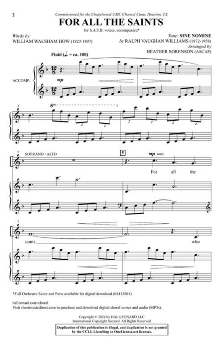 For All the Saints For All the Saints 4-Part scores gallery preview page 3