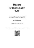 Clarinet quartets K487 7-12
