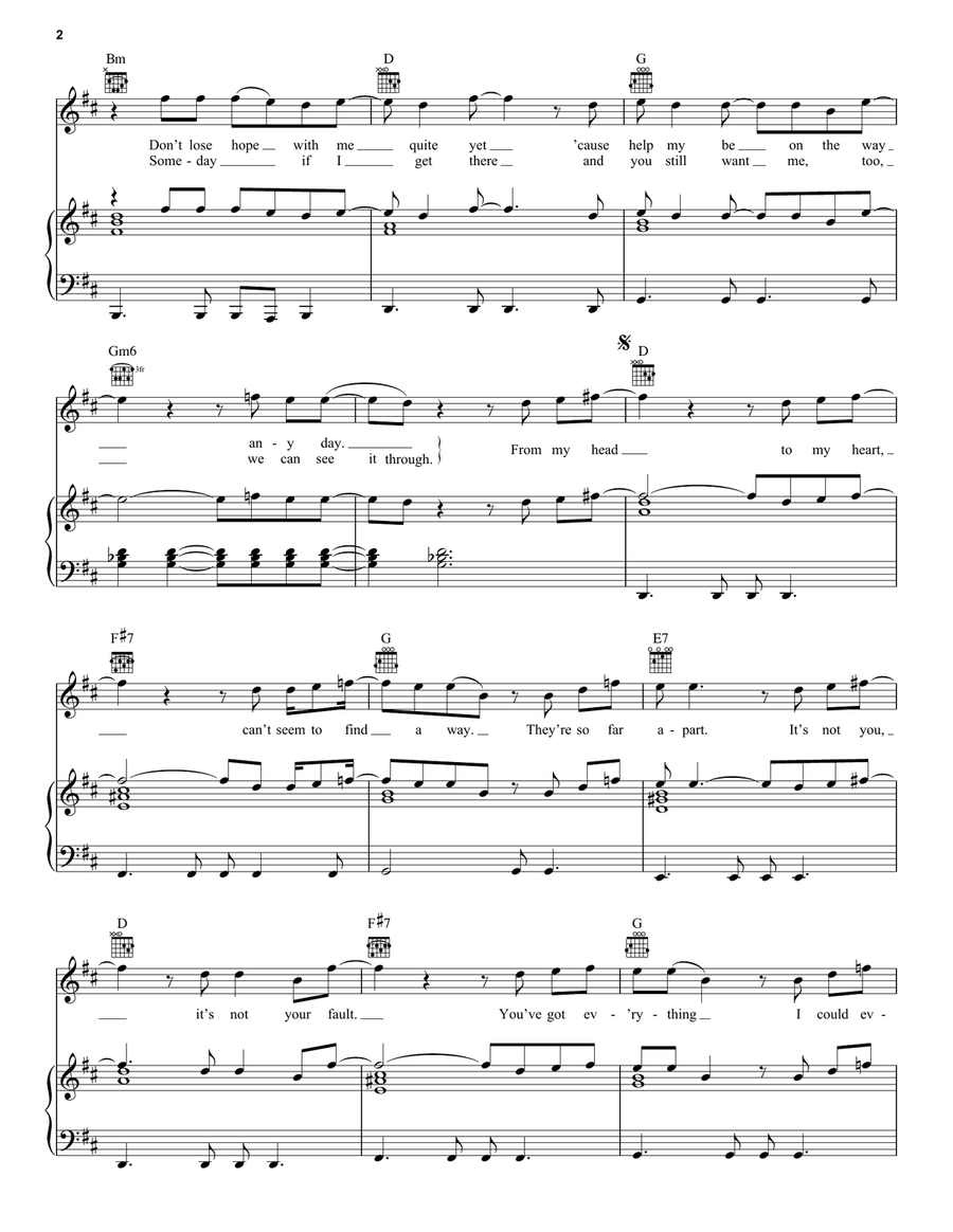 From My Head To My Heart From My Head To My Heart Piano, Vocal, Guitar scores gallery preview page 2