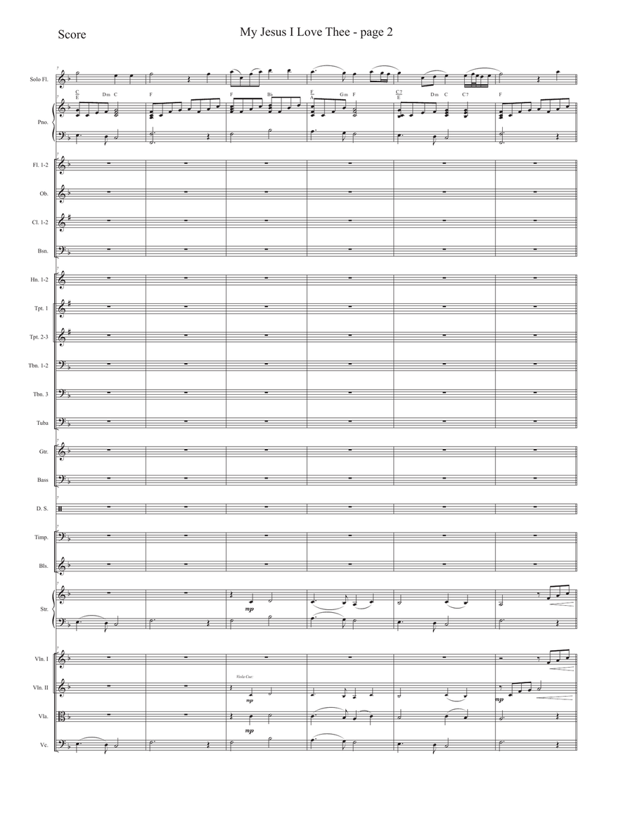 My Jesus, I Love Thee My Jesus, I Love Thee Full Orchestra scores gallery preview page 2