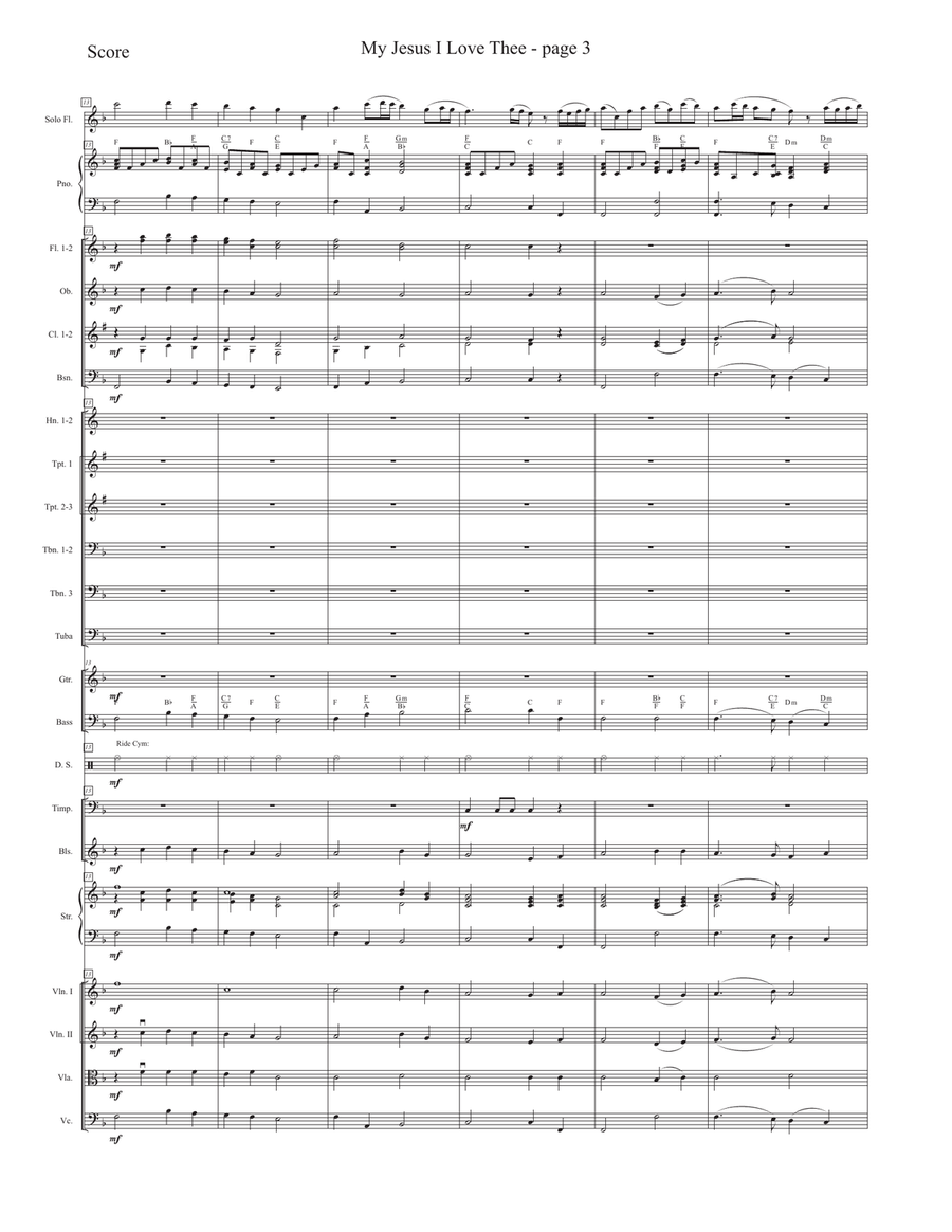 My Jesus, I Love Thee My Jesus, I Love Thee Full Orchestra scores gallery preview page 3