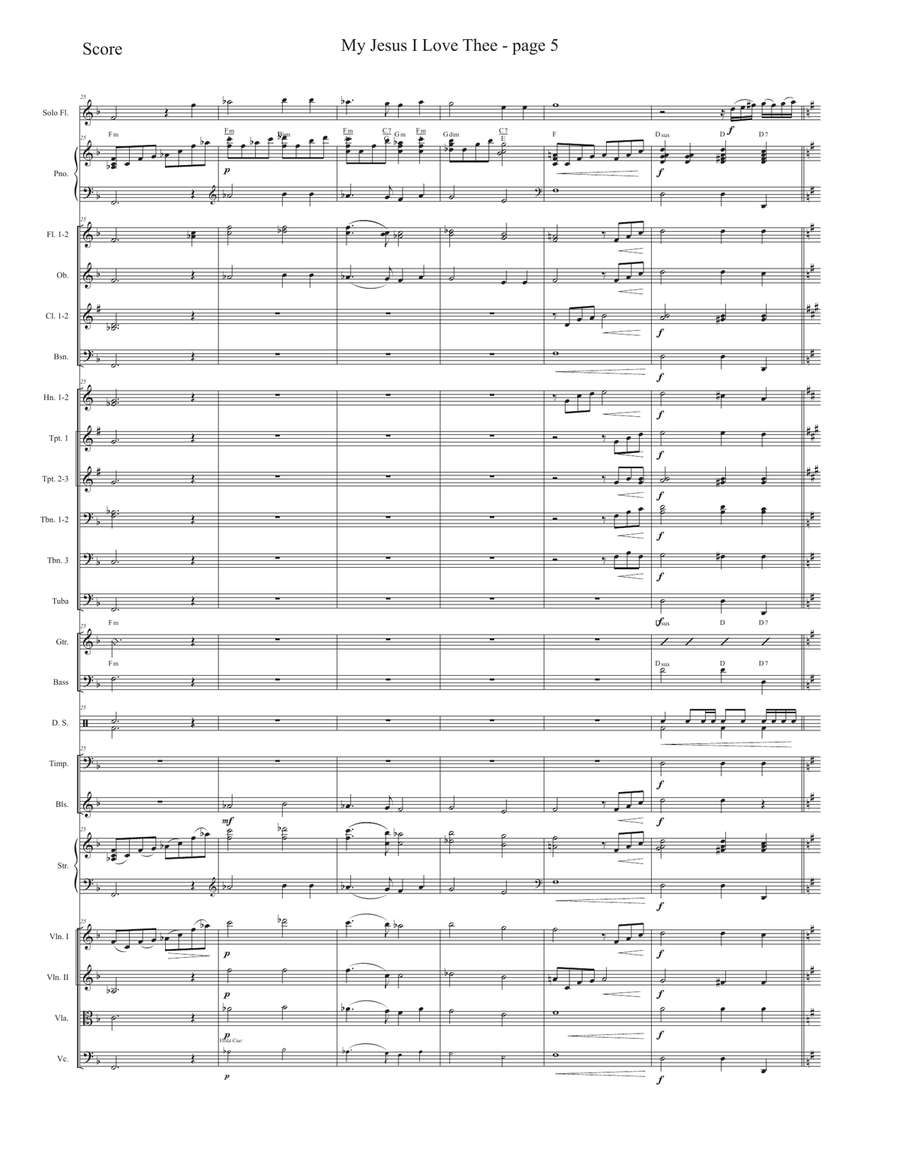 My Jesus, I Love Thee My Jesus, I Love Thee Full Orchestra scores gallery preview page 5