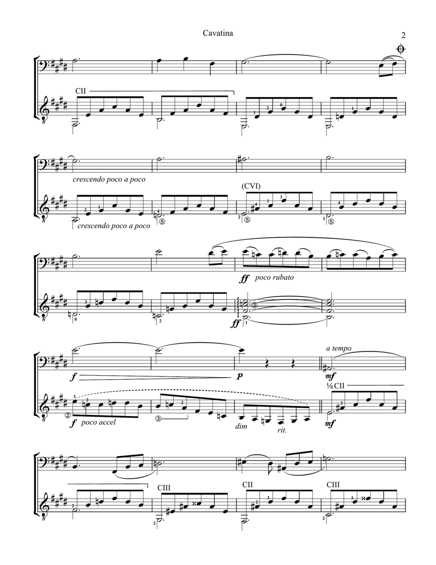 Cavatina Cavatina String Duet scores gallery preview page 2