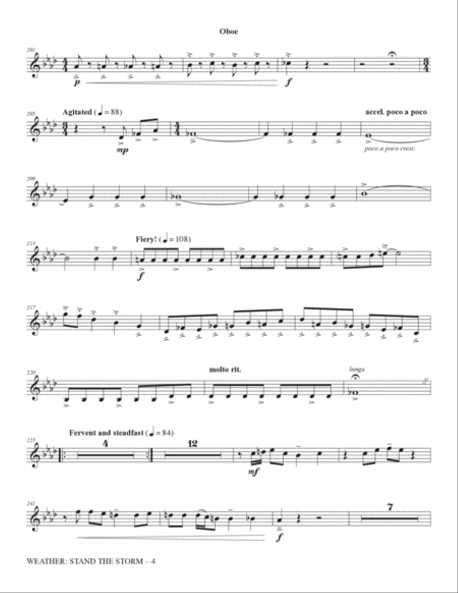 Weather: Stand The Storm (Full Orchestration) - Oboe Choir scores gallery preview page 4