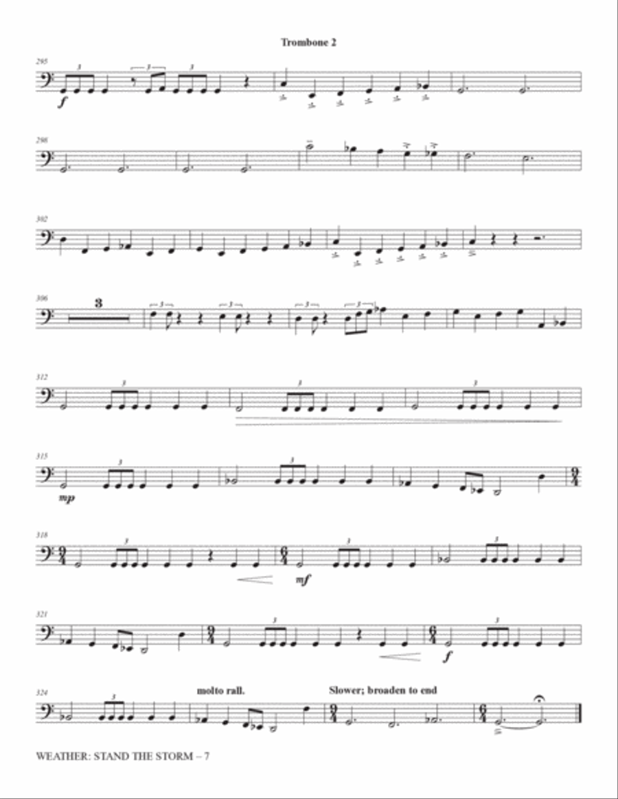 Weather: Stand The Storm (Full Orchestration) - Trombone 2 Choir scores gallery preview page 7