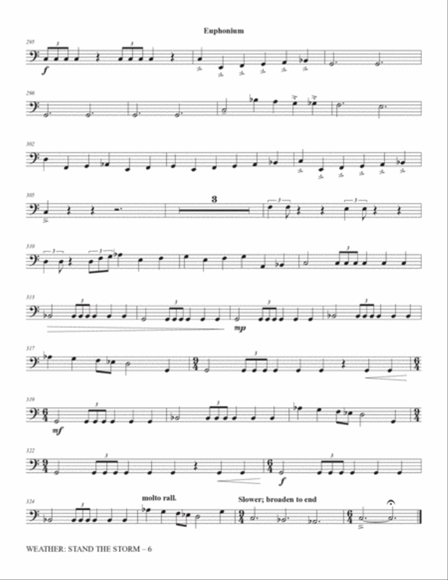 Weather: Stand The Storm (Full Orchestration) - Euphonium Choir scores gallery preview page 6