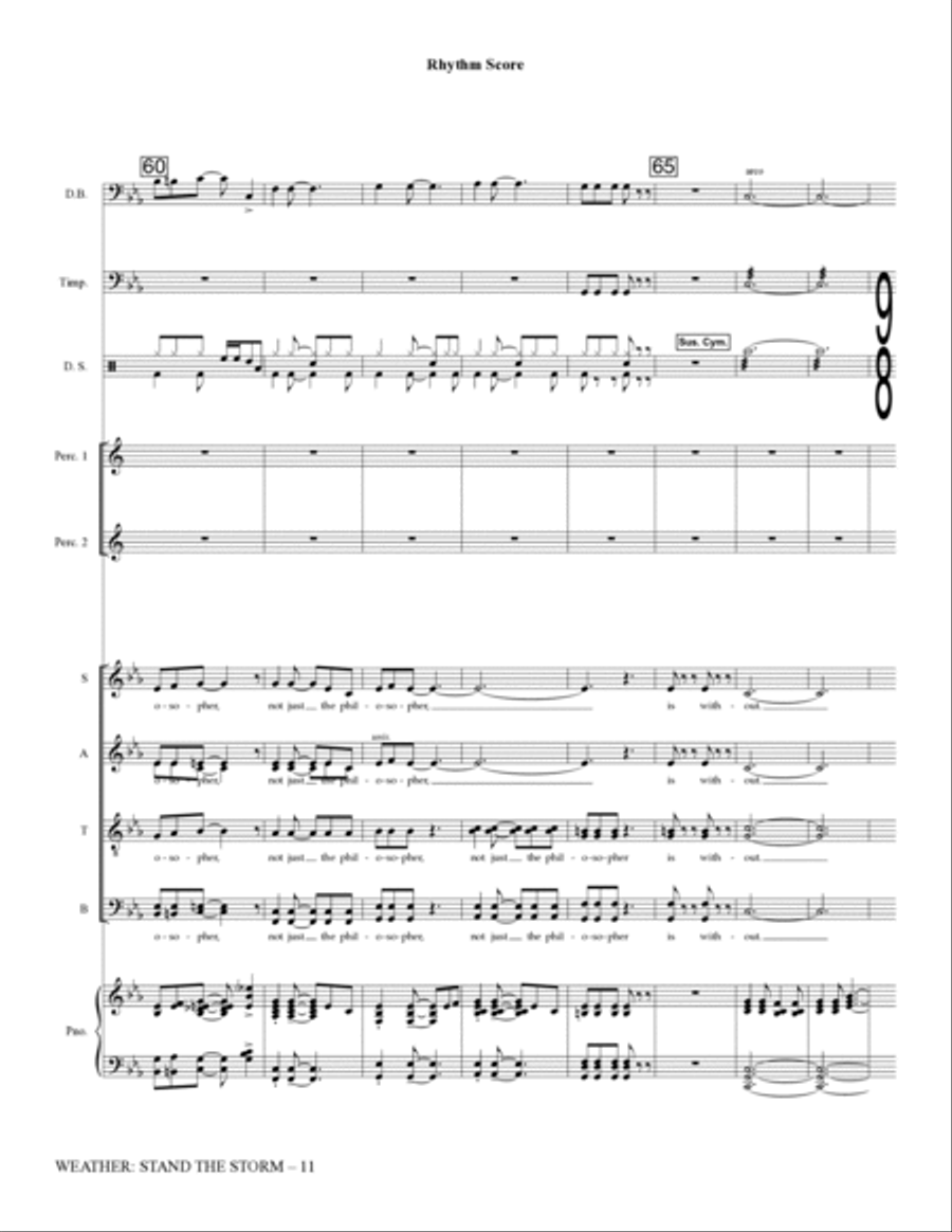 Weather: Stand The Storm (Rhythm Ensemble) - Full Score Choir scores gallery preview page 11