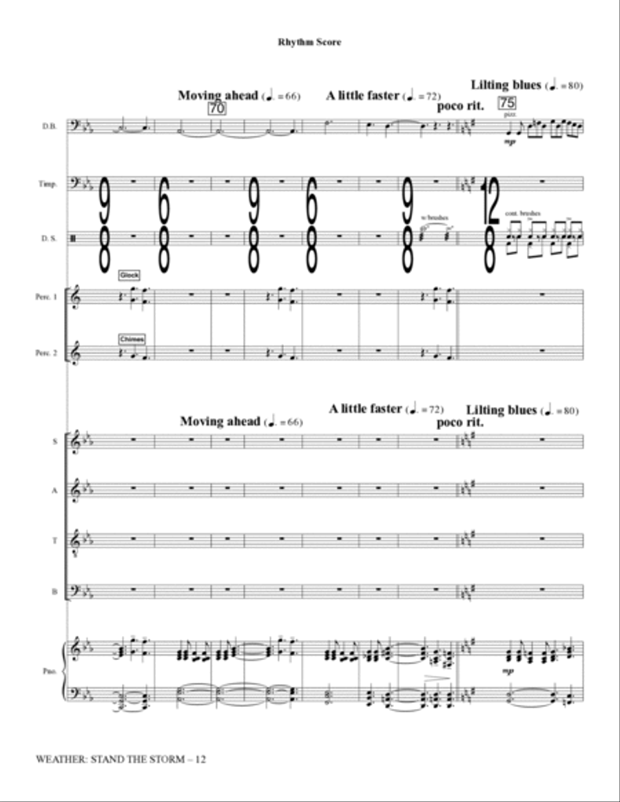 Weather: Stand The Storm (Rhythm Ensemble) - Full Score Choir scores gallery preview page 12