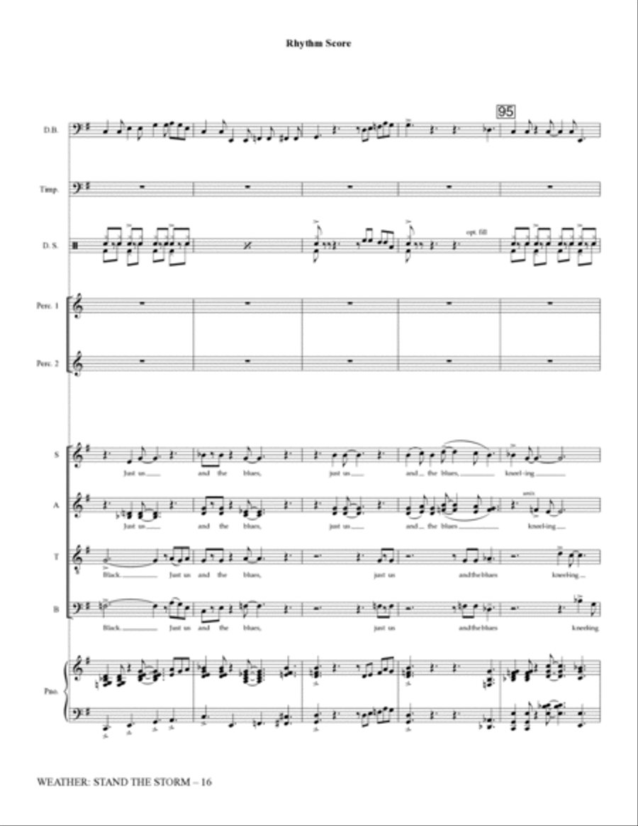 Weather: Stand The Storm (Rhythm Ensemble) - Full Score Choir scores gallery preview page 16