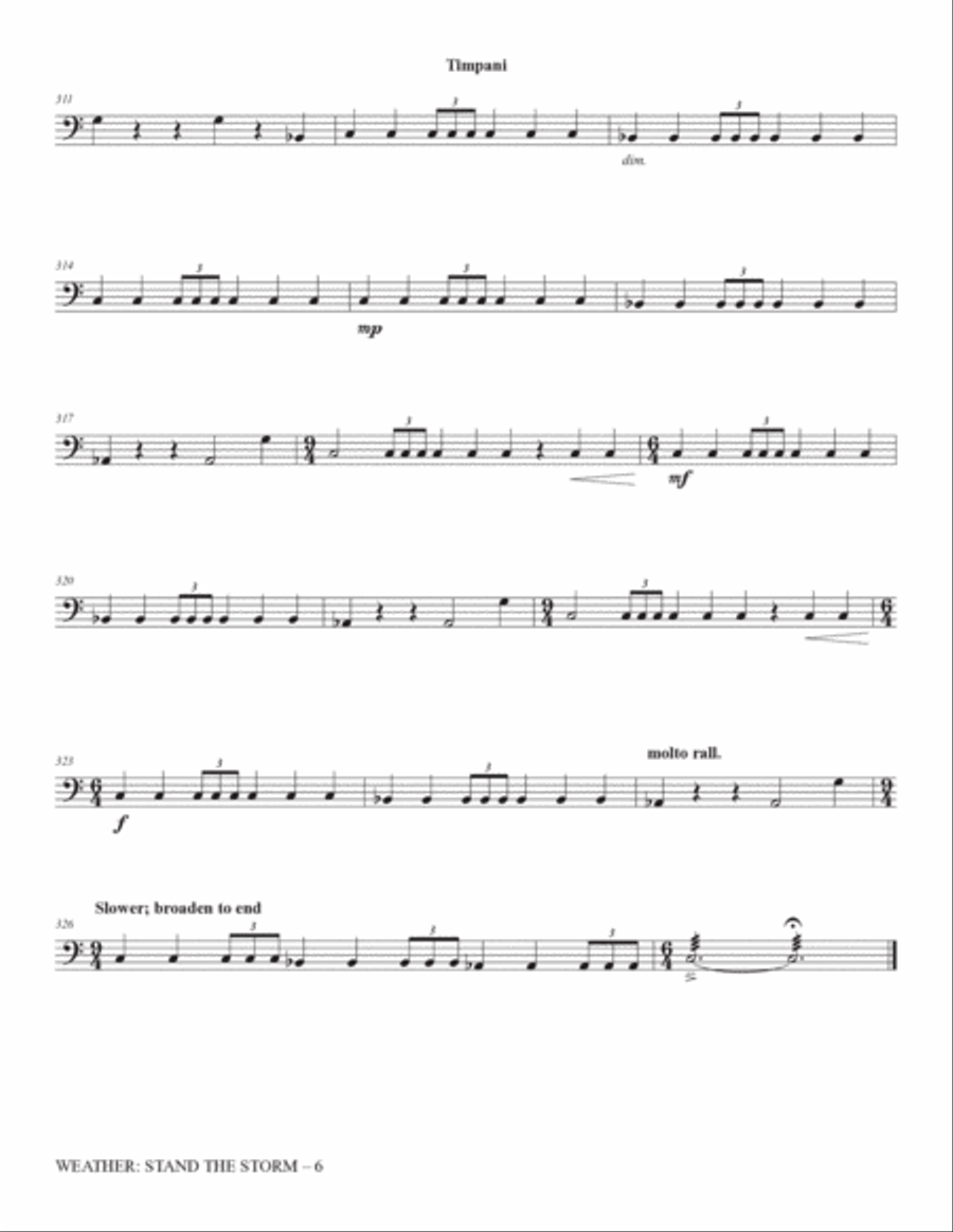 Weather: Stand The Storm (Rhythm Ensemble) - Timpani Choir scores gallery preview page 6