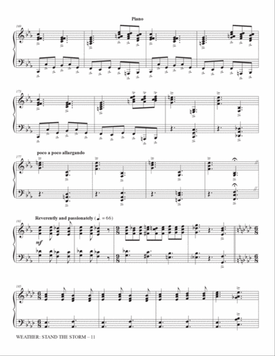 Weather: Stand The Storm (Rhythm Ensemble) - Piano Choir scores gallery preview page 11