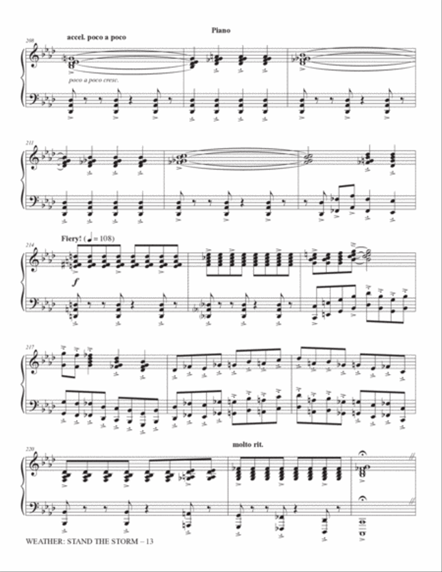 Weather: Stand The Storm (Rhythm Ensemble) - Piano Choir scores gallery preview page 13