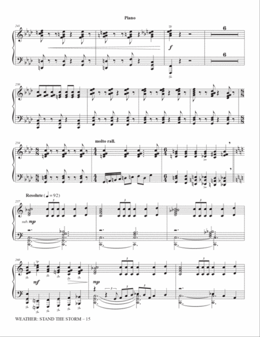 Weather: Stand The Storm (Rhythm Ensemble) - Piano Choir scores gallery preview page 15
