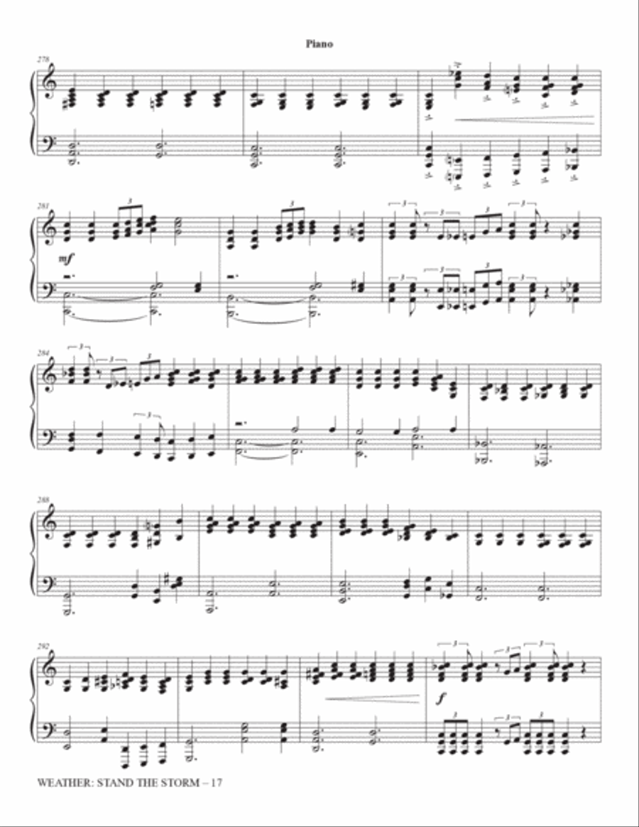 Weather: Stand The Storm (Rhythm Ensemble) - Piano Choir scores gallery preview page 17