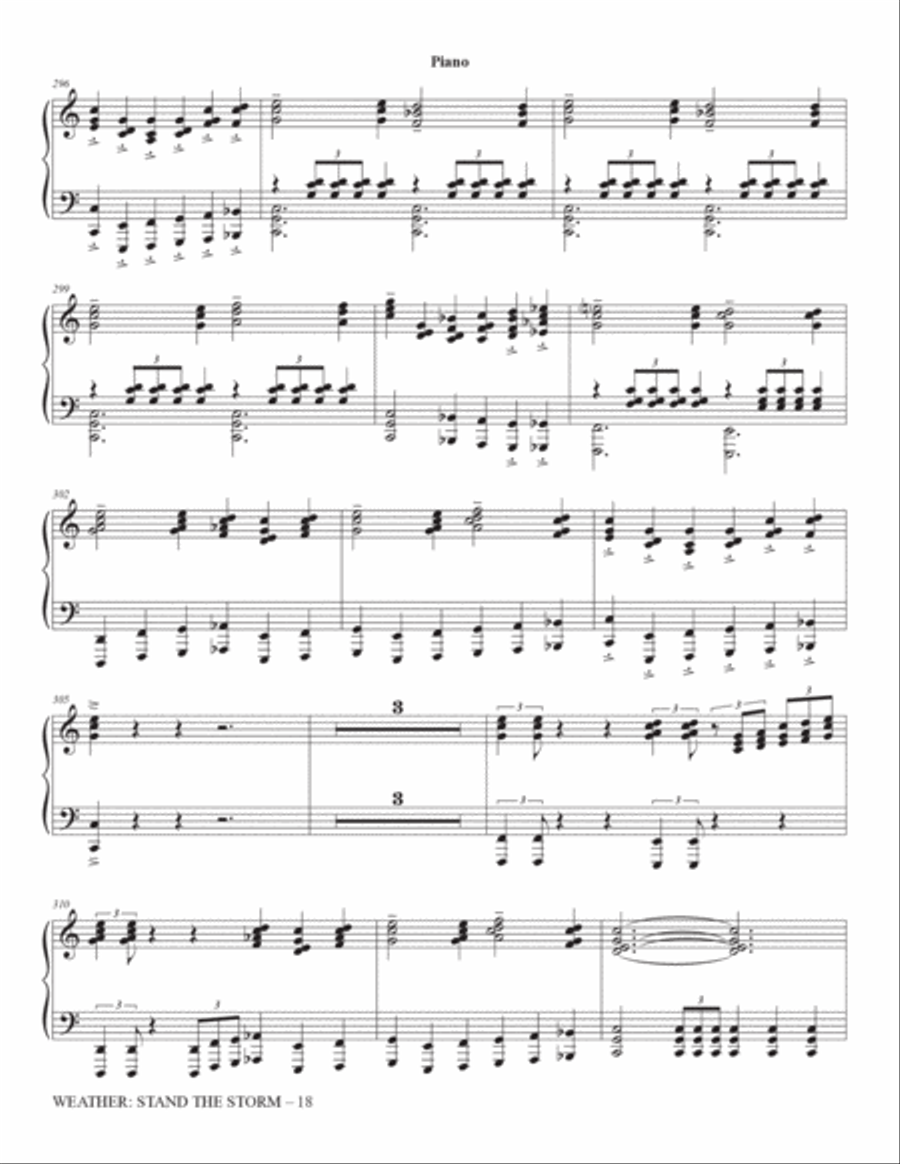 Weather: Stand The Storm (Rhythm Ensemble) - Piano Choir scores gallery preview page 18