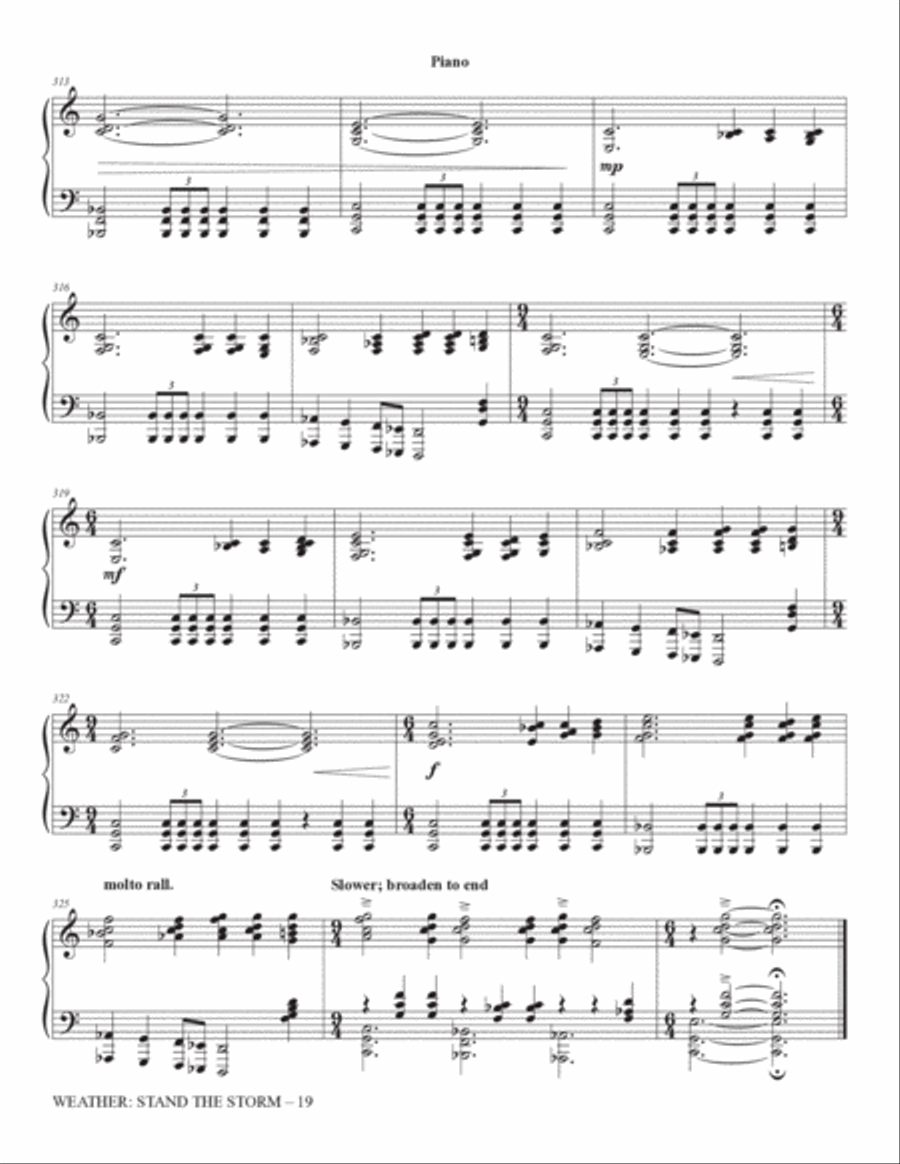 Weather: Stand The Storm (Rhythm Ensemble) - Piano Choir scores gallery preview page 19