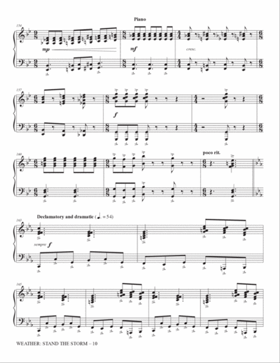 Weather: Stand The Storm (Rhythm Ensemble) - Piano Choir scores gallery preview page 10