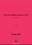 Franz Abt-When the Swallows Homeward Fly,in A Major