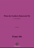 Franz Abt-When the Swallows Homeward Fly,in D Major