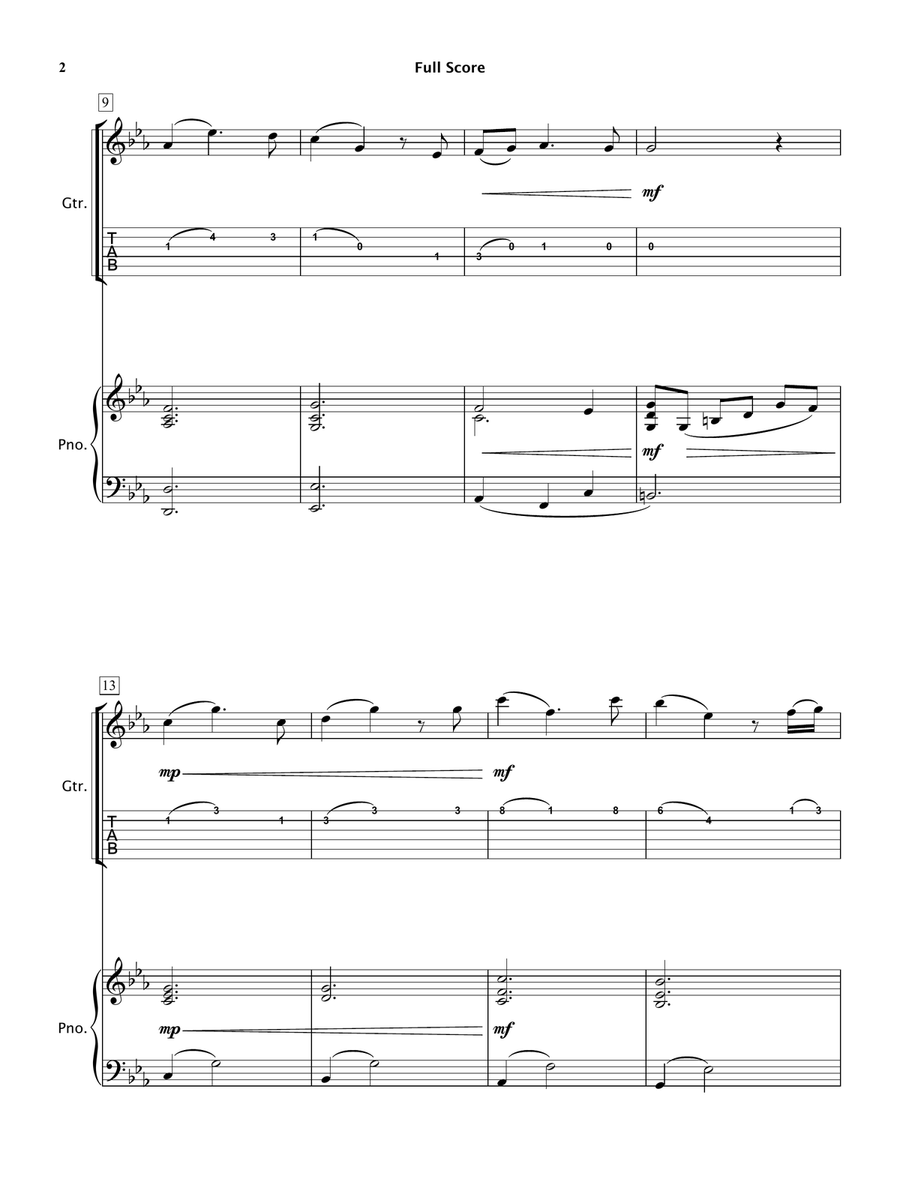 Lumiere (Electric Guitar & Piano) Electric Guitar scores gallery preview page 3