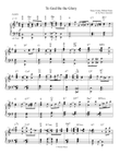 To God Be the Glory - joyful gospel arr. for solo piano