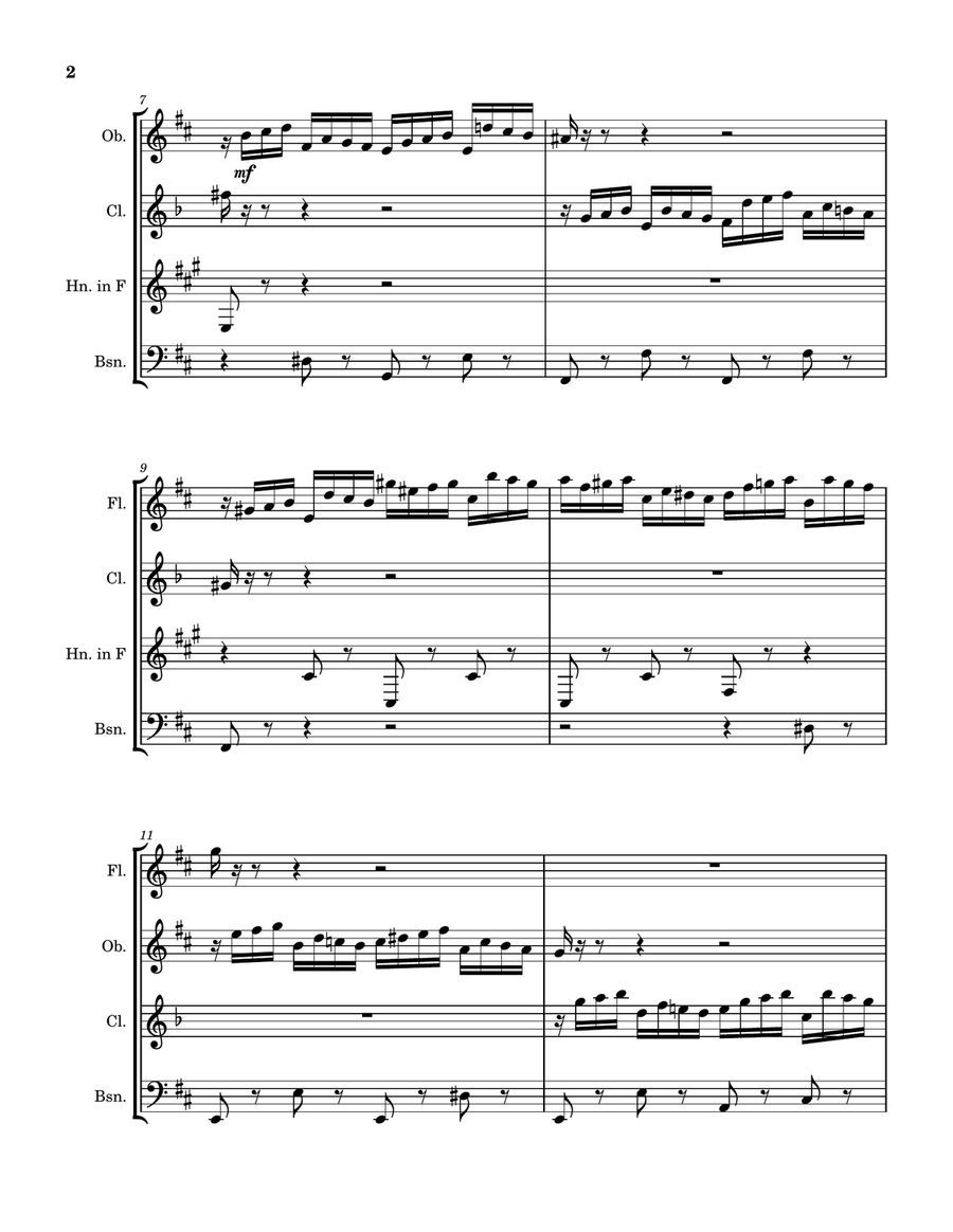 Prelude and Fugue V from The Well-Tempered Clavier Book 1 (arranged for woodwind quintet) Woodwind Quintet scores gallery preview page 2