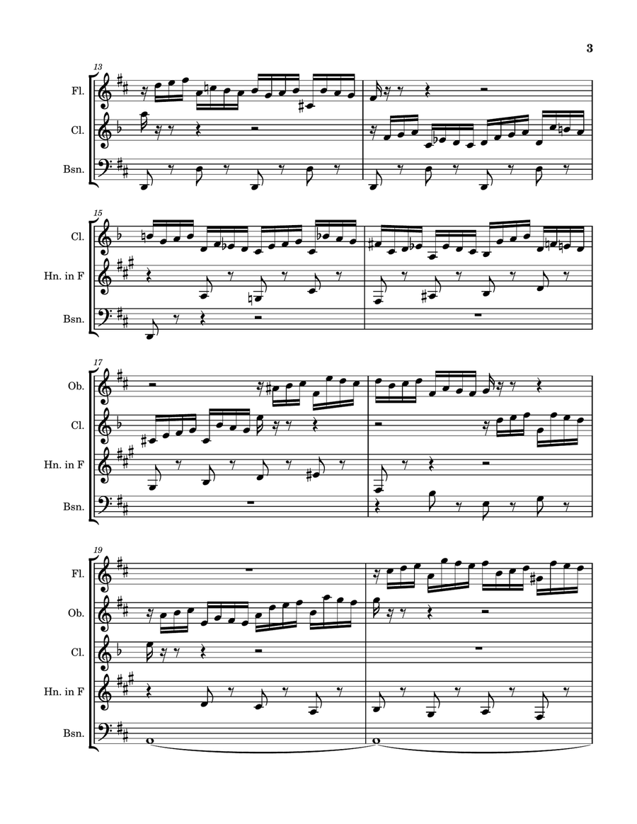 Prelude and Fugue V from The Well-Tempered Clavier Book 1 (arranged for woodwind quintet) Woodwind Quintet scores gallery preview page 3