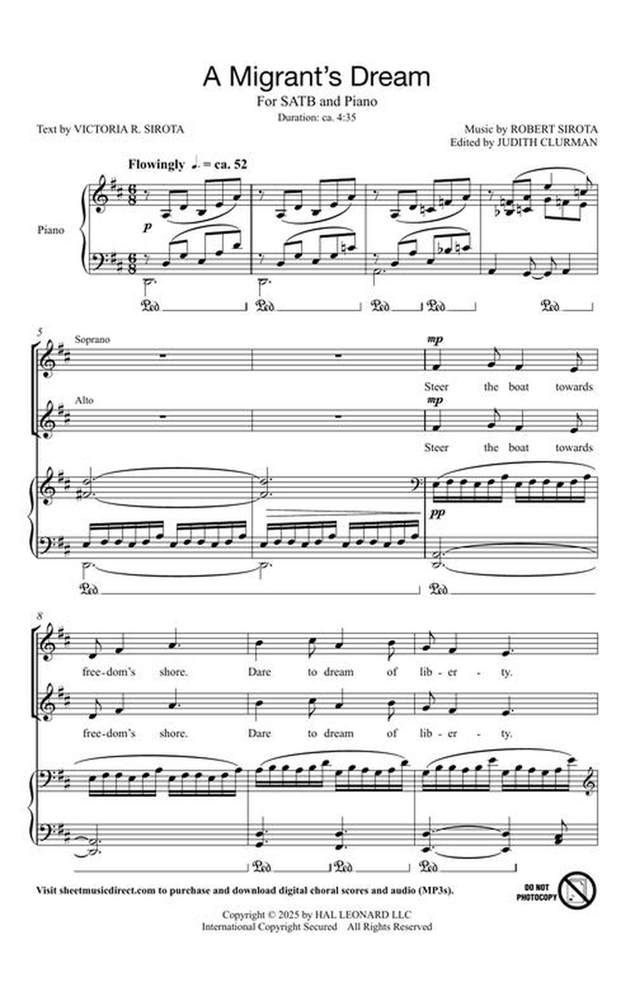 A Migrant's Dream 4-Part - Sheet Music page 4