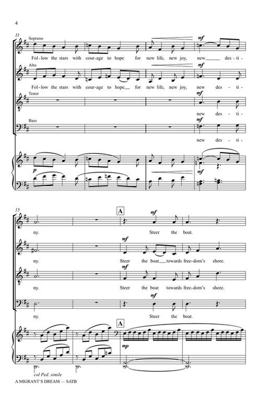 A Migrant's Dream 4-Part - Sheet Music page 5