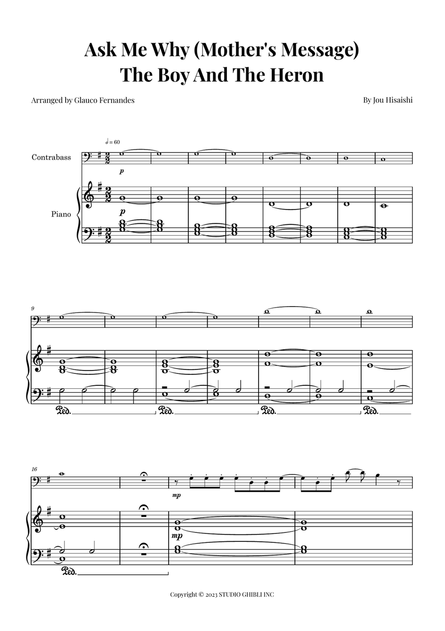 The Boy And The Heron Chamber Music scores gallery preview page 1