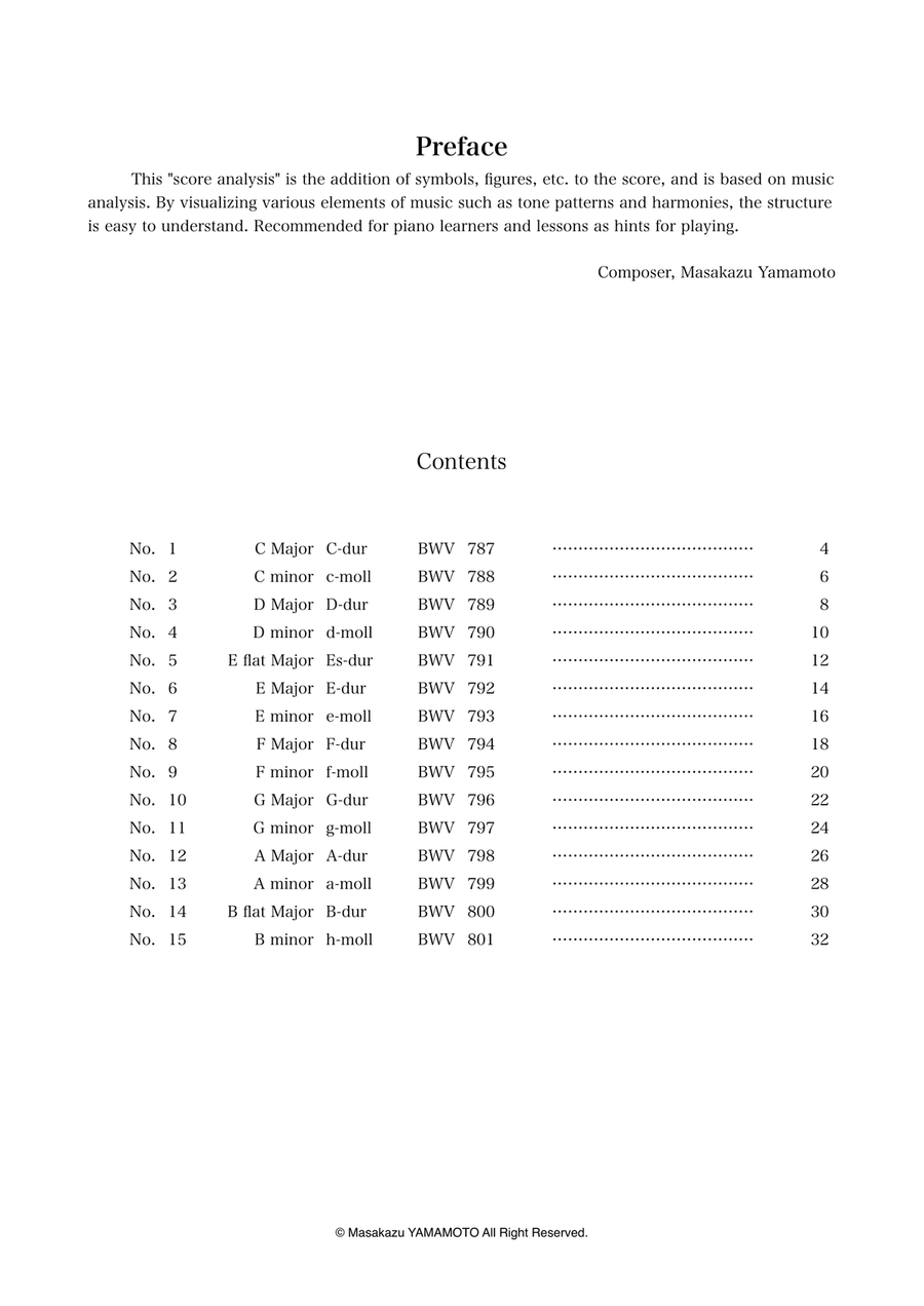 Bach: 15 Sinfonias BWV 787-801 (music analysis) Piano Method scores gallery preview page 2