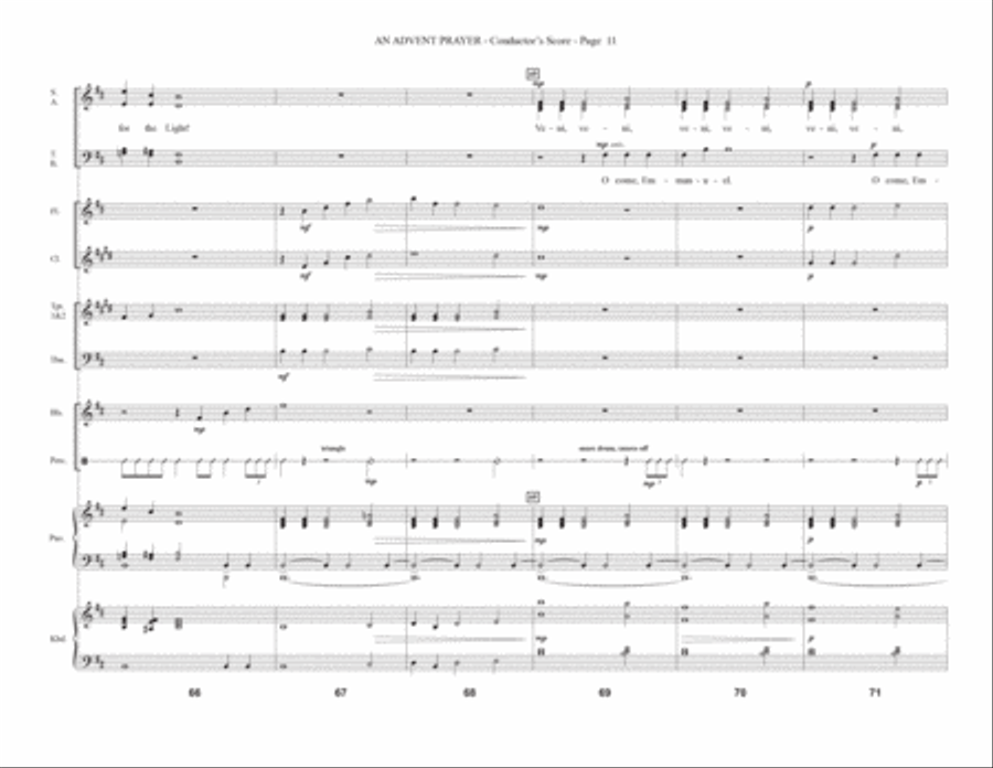 An Advent Prayer (Consort) - Full Score Choir scores gallery preview page 11