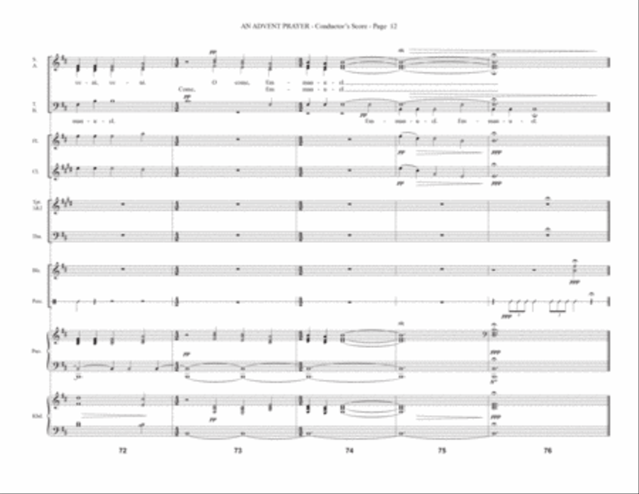 An Advent Prayer (Consort) - Full Score Choir scores gallery preview page 12