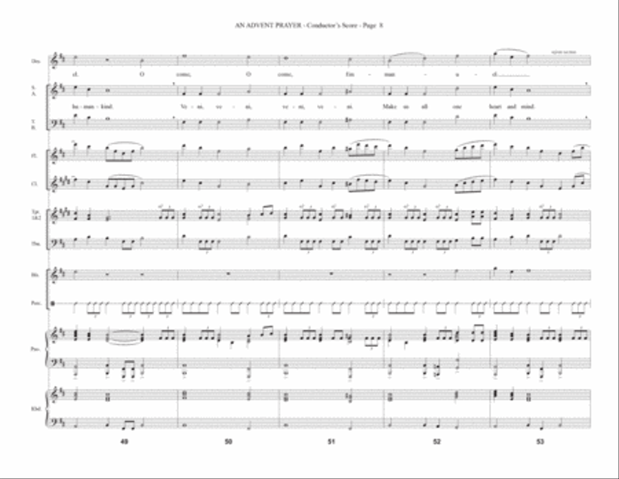 An Advent Prayer (Consort) - Full Score Choir scores gallery preview page 8