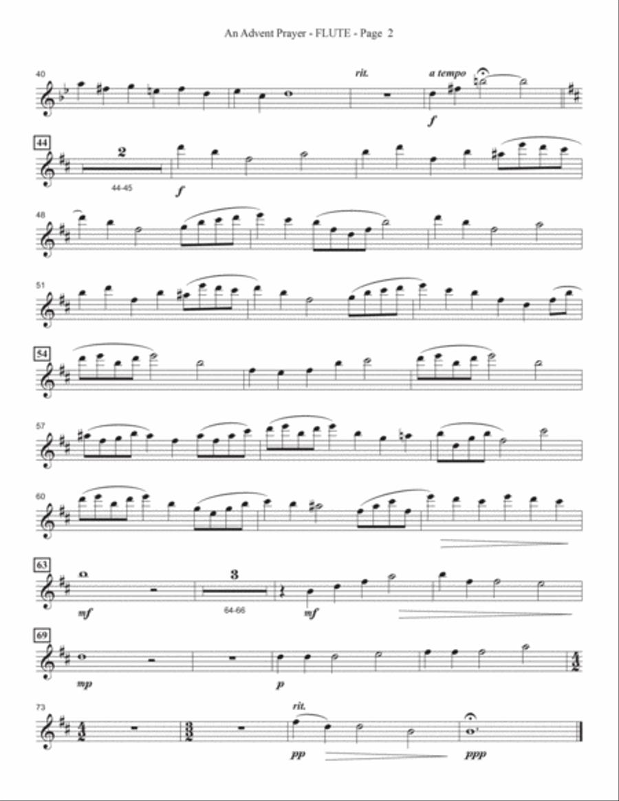 An Advent Prayer (Consort) - Flute Choir scores gallery preview page 2
