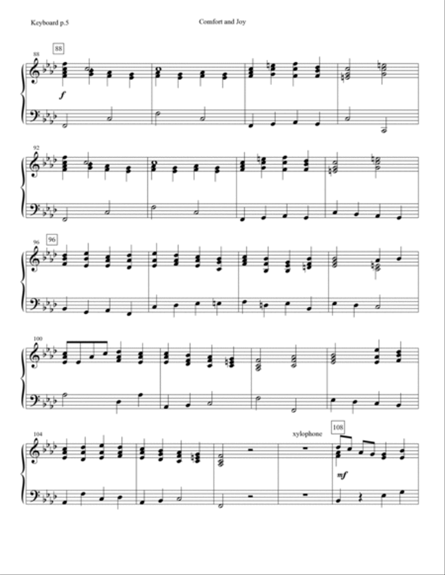 Comfort And Joy (Chamber Orchestra) - Keyboard Chamber Orchestra scores gallery preview page 5