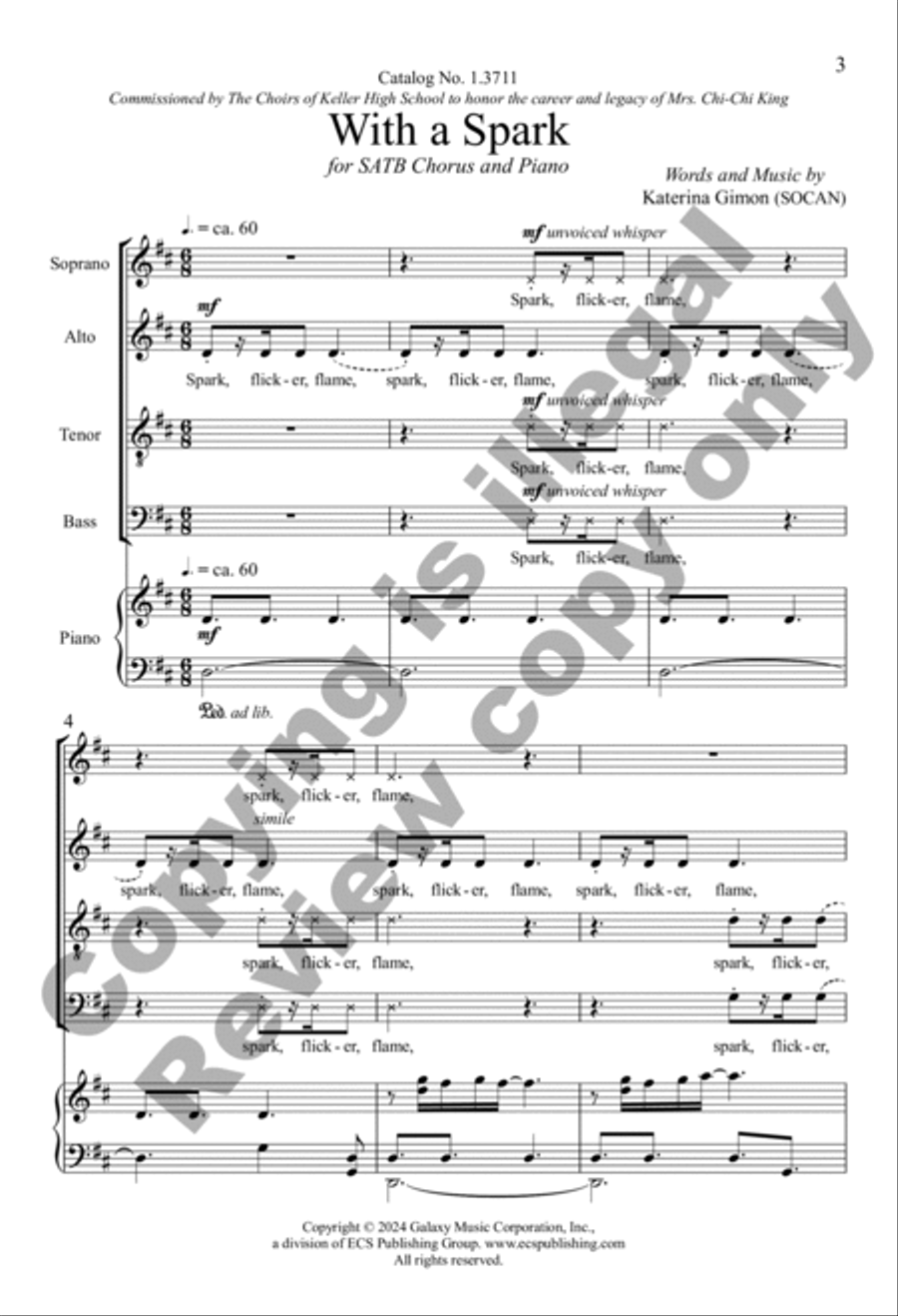 With a Spark With a Spark 4-Part scores gallery preview page 3