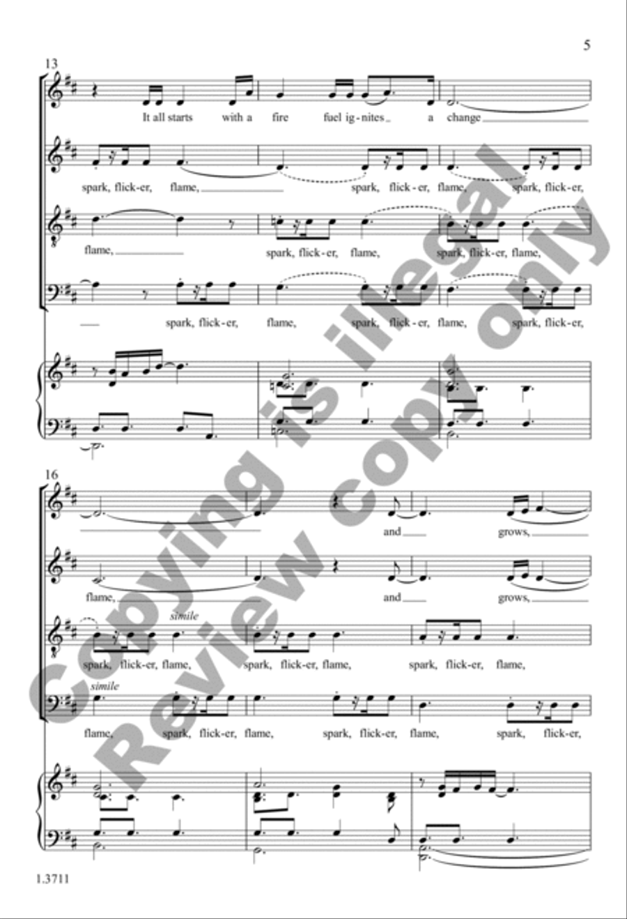 With a Spark With a Spark 4-Part scores gallery preview page 5
