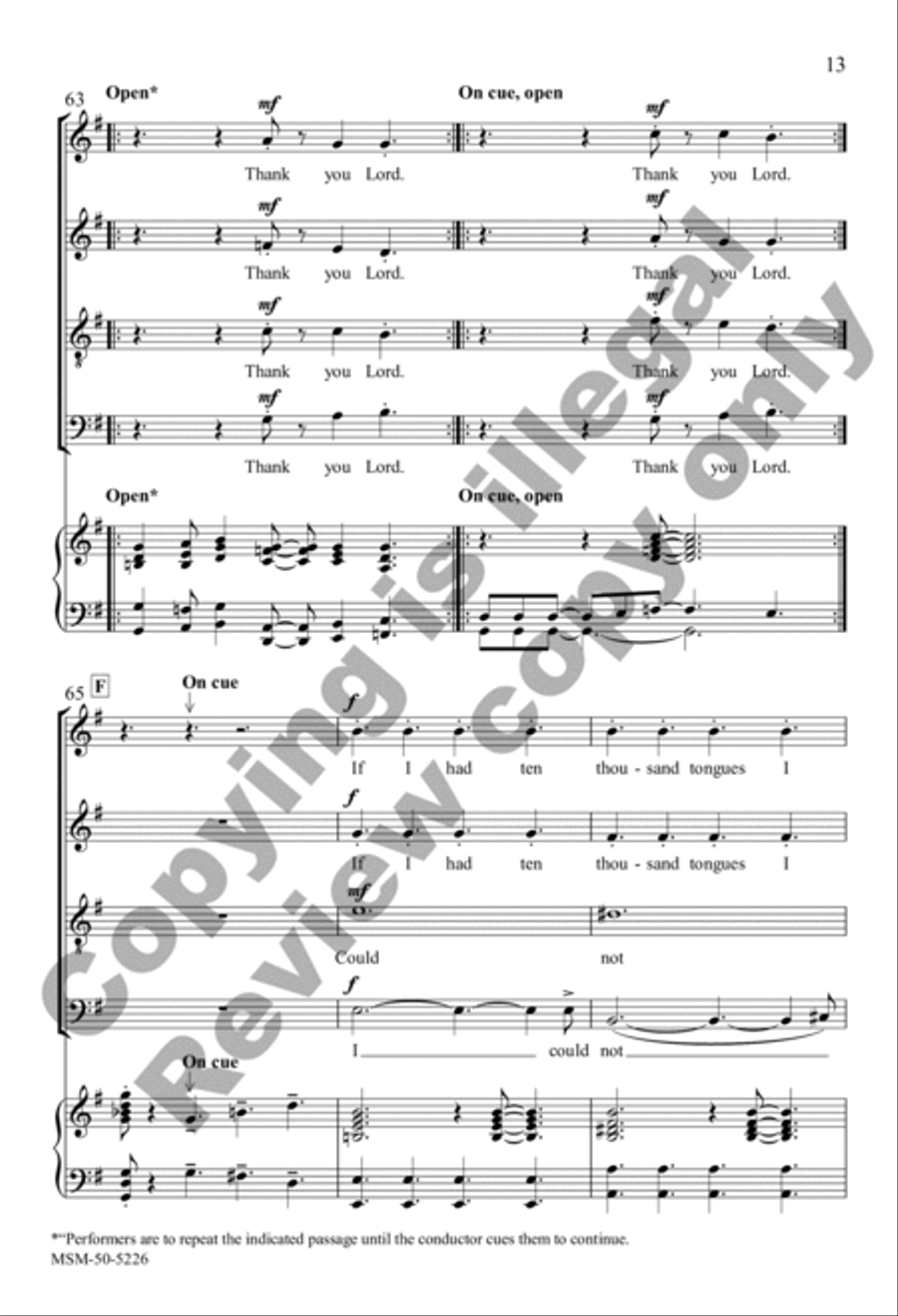 Lord, I Am Grateful (Choral Score) 4-Part scores gallery preview page 13