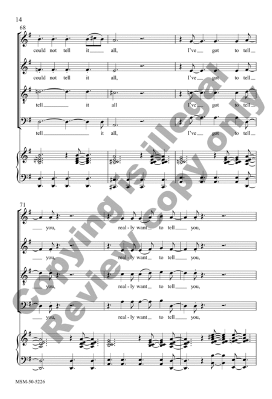 Lord, I Am Grateful (Choral Score) 4-Part scores gallery preview page 14