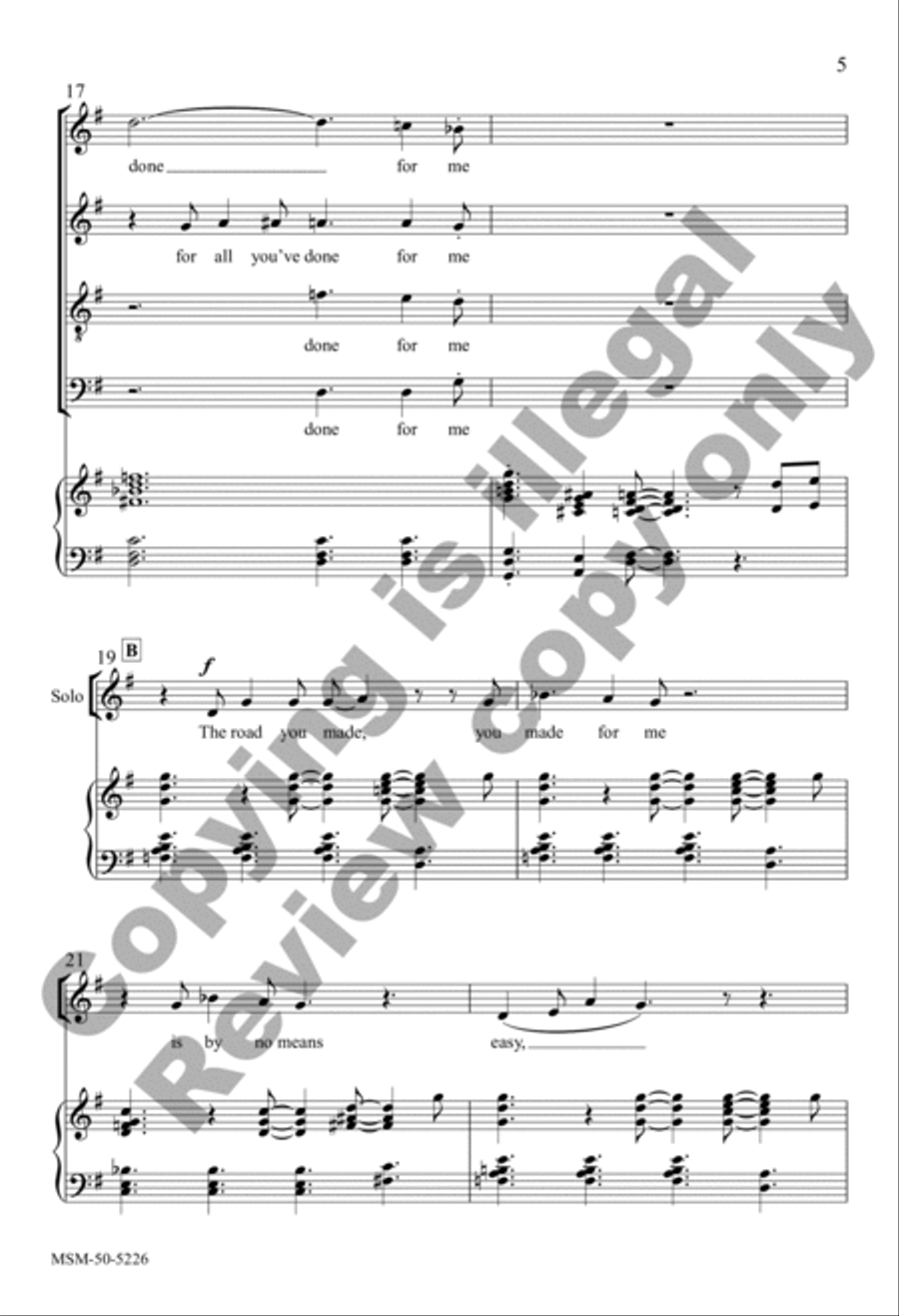 Lord, I Am Grateful (Choral Score) 4-Part scores gallery preview page 5