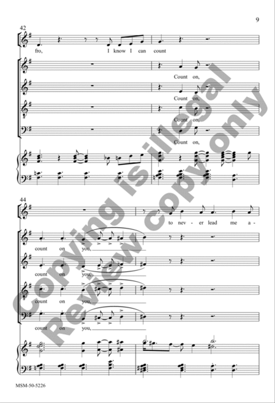 Lord, I Am Grateful (Choral Score) 4-Part scores gallery preview page 9