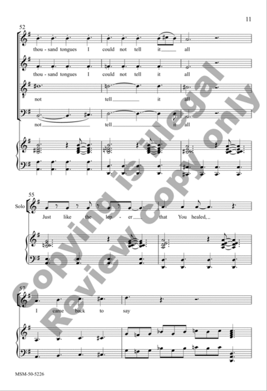 Lord, I Am Grateful (Choral Score) 4-Part scores gallery preview page 11