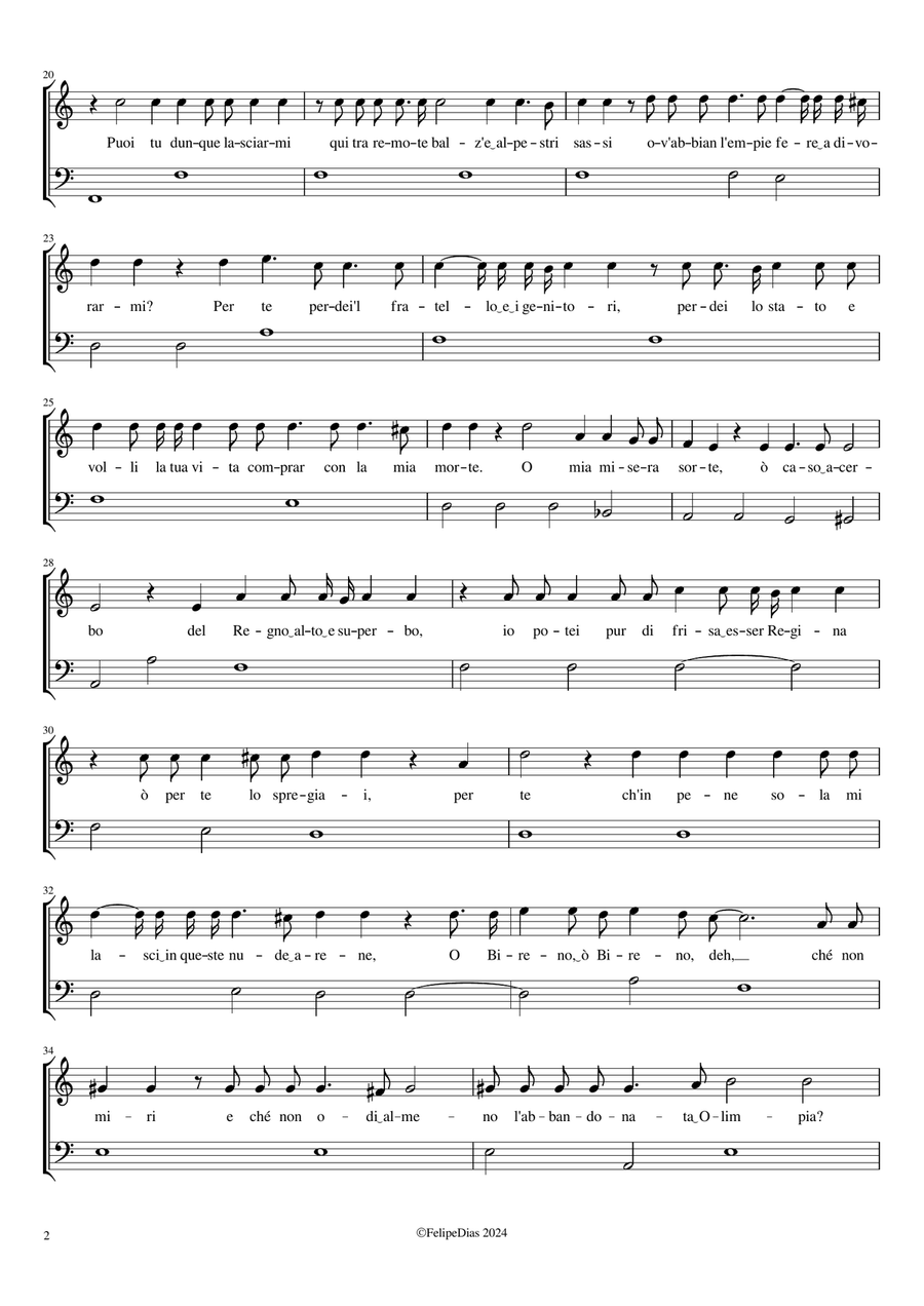Lamento di Olimpia (Voglio, voglio morir) Voice Solo scores gallery preview page 2