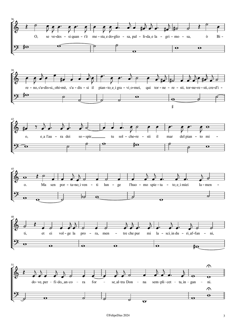 Lamento di Olimpia (Voglio, voglio morir) Voice Solo scores gallery preview page 3