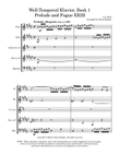 Prelude and Fugue XXIII from The Well-Tempered Clavier, Book 1 (arranged for woodwind quintet)