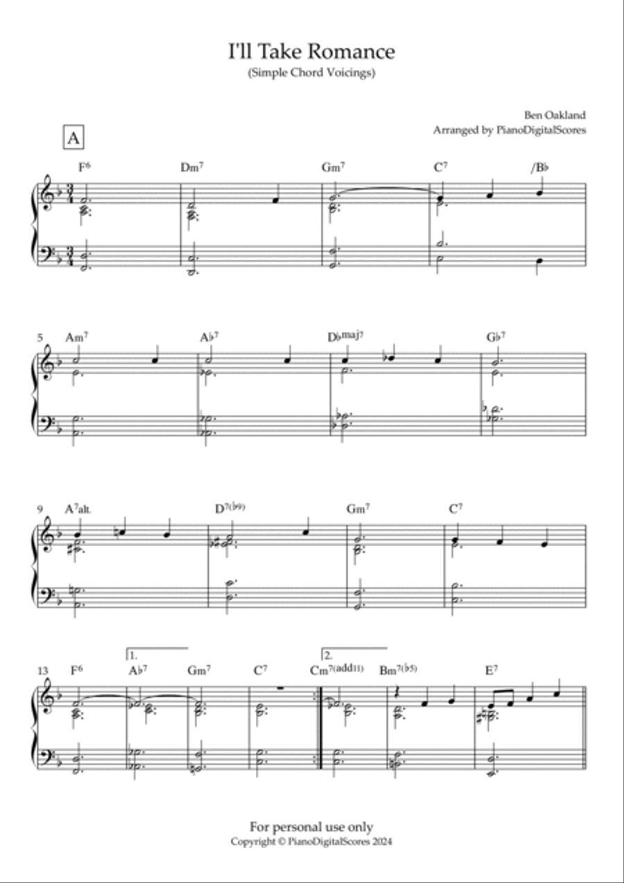 I'll Take Romance Piano Solo scores gallery preview page 2