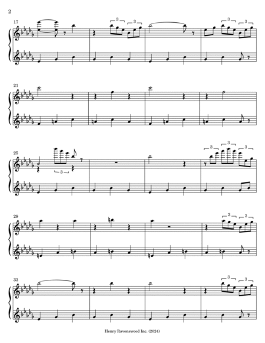 Ghostly Music Box Piano Solo scores gallery preview page 2