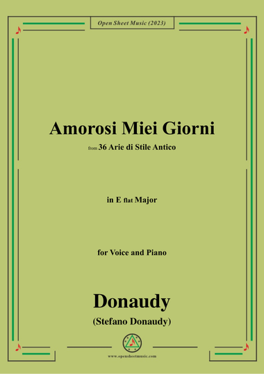 Donaudy-Amorosi Miei Giorni,in E flat Major