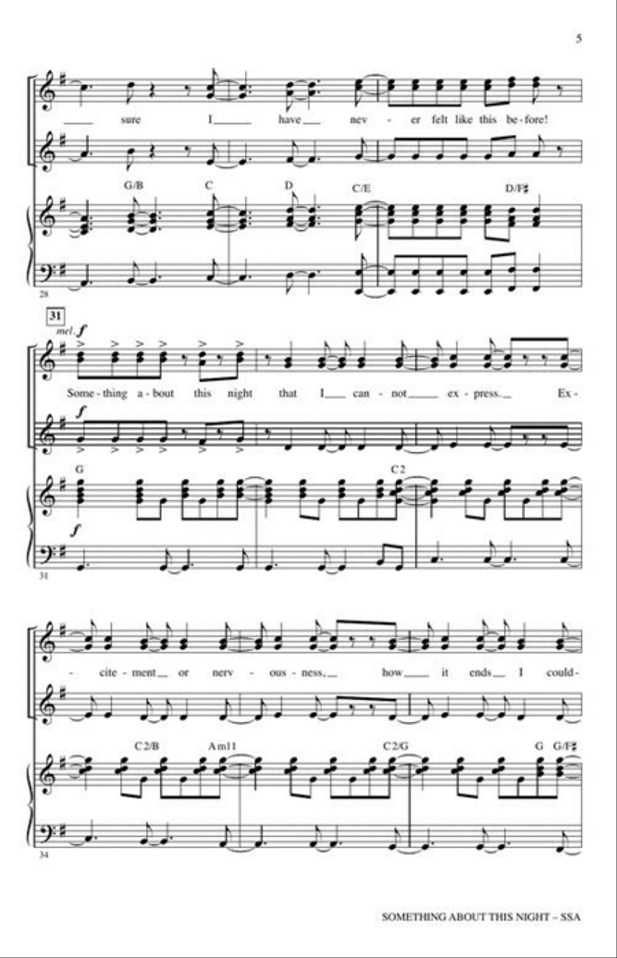Something About This Night (from Finding Neverland) SSA scores gallery preview page 4